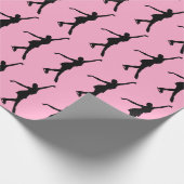 氷スケートで滑るデザイン包装紙 ラッピングペーパー (角)