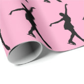 氷スケートで滑るデザイン包装紙 ラッピングペーパー (ロールコーナー)