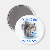 氷スケートで滑るナット マグネット (正面/裏面)