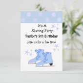 氷スケートで滑るパーティの招待状 招待状 (スタンド正面)
