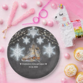 氷スケートで滑るパーティー パーソナライズされた ペーパープレート (パーティー)