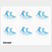 氷スケートで滑るパーティー ラウンドシール (シート)