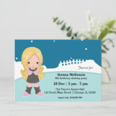 氷スケートで滑るパーティー 招待状 (スタンド正面)