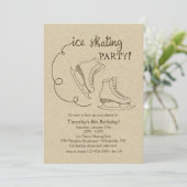 氷スケートで滑るパーティー 招待状 (スタンド正面)