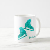 氷スケートで滑るマグの最高のターコイズの輝き コーヒーマグカップ (正面右)