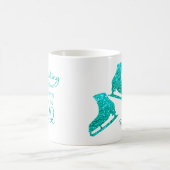 氷スケートで滑るマグの最高のターコイズの輝き コーヒーマグカップ (中央)