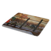 氷スケートで滑るリンクin冬(by Konstantin Somov) カッティングボード (角)