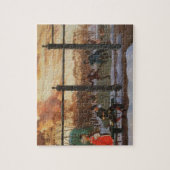 氷スケートで滑るリンクin冬(by Konstantin Somov) ジグソーパズル (縦)