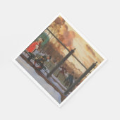 氷スケートで滑るリンクin冬(by Konstantin Somov) スタンダードランチョンナプキン (角)