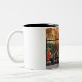 氷スケートで滑るリンクin冬(by Konstantin Somov) ツートーンマグカップ (左)