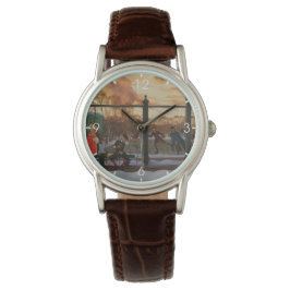 氷スケートで滑るリンクin冬(by Konstantin Somov) 腕時計