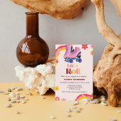 氷スケートで滑るレトログルービー誕生日レッツガールズ 案内状