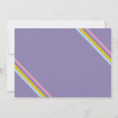 氷スケートで滑るレトロ誕生日写真 招待状 (裏面)