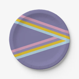 氷スケートで滑るレトロ誕生日 ペーパープレート