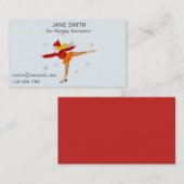 氷スケートで滑る先生フリーインストラクター 名刺 (正面/裏面)