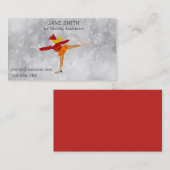 氷スケートで滑る先生フリーランスインストラクター 名刺 (正面/裏面)