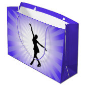 氷スケートで滑る姿スケートで滑るデザイン抱き枕 ラージペーパーバッグ (裏面アングル)