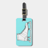 氷スケートで滑る姿スケートで滑る ラゲッジタグ (正面縦)