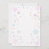 氷スケートで滑る招待状氷スケートで滑るパーティーガール 招待状 (裏面)