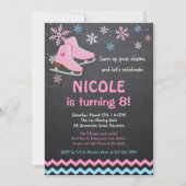 氷スケートで滑る招待状/氷スケートで滑る招待状 招待状 (正面)