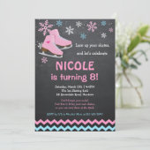 氷スケートで滑る招待状/氷スケートで滑る招待状 招待状 (スタンド正面)