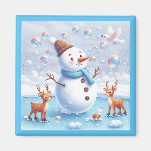 氷スケートで滑る磁石 マグネット (正面)