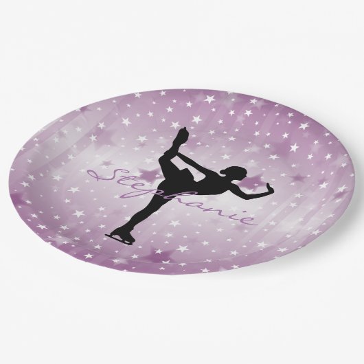 氷スケートで滑る紙パーティープレート ペーパープレート (アングル)