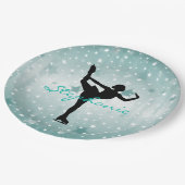 氷スケートで滑る紙パーティープレート ペーパープレート (アングル)