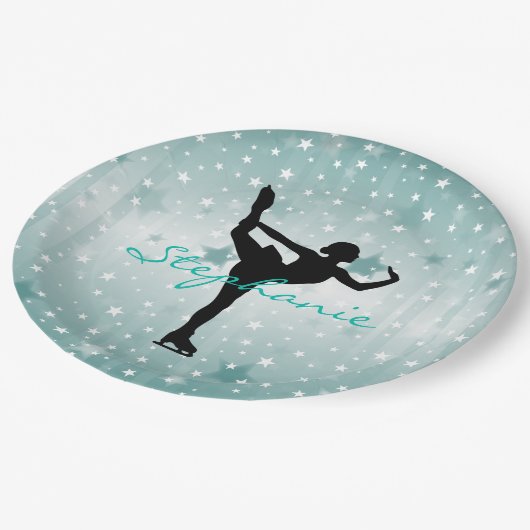 氷スケートで滑る紙パーティープレート ペーパープレート (アングル)