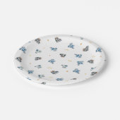 氷スケートで滑る誕生日プレート、ホッケー誕生日 ペーパープレート (アングル)