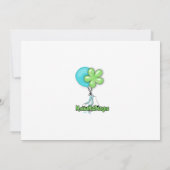 氷スケートで滑る誕生日招待状ゼブラプリント 招待状 (裏面)