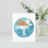 氷スケートで滑る雪だるま文字 (スタンド正面)