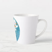 氷スケートで滑る雪だるま カフェラテマグ (右)