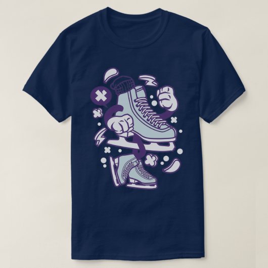 氷スケートで滑る34 Tシャツ (デザイン正面)