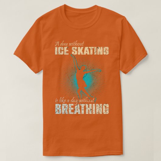 氷スケートで滑る6 Tシャツ (デザイン正面)