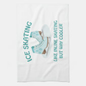 氷スケートで滑る キッチンタオル (縦)