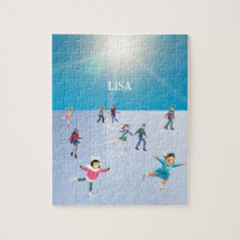 氷スケートで滑る