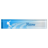 氷スケートで滑る デスクネームプレート (正面)