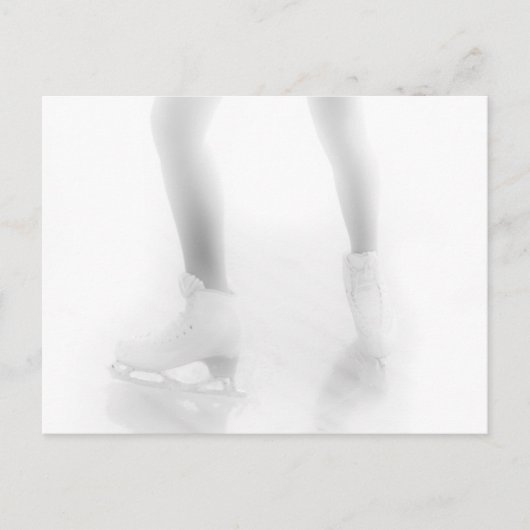 氷スケートで滑る ポストカード (正面)