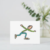 氷スケートで滑る ポストカード (スタンド正面)