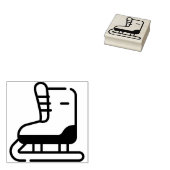 氷スケートで滑る ラバースタンプ (押印)