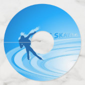 氷スケートで滑る ワイングラスタグ (裏面)