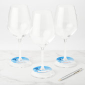 氷スケートで滑る ワイングラスタグ (セット)