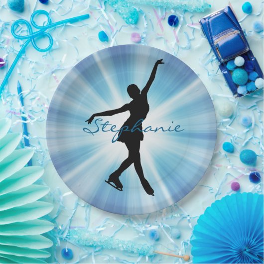 氷スケートで滑る/姿スケートで滑る紙パーティープレート ペーパープレート (パーティー)