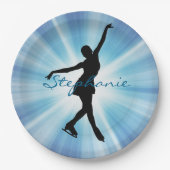 氷スケートで滑る/姿スケートで滑る紙パーティープレート ペーパープレート (正面)