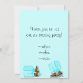 氷スケートで滑る 招待状 (裏面)