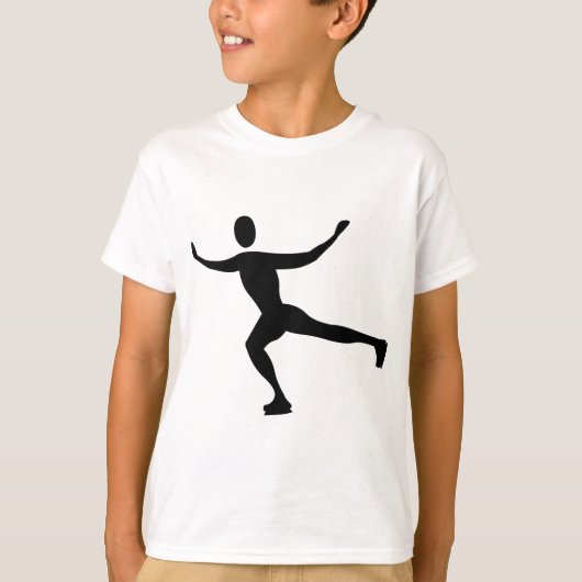 氷スケートで滑る – 黒 Tシャツ (正面)