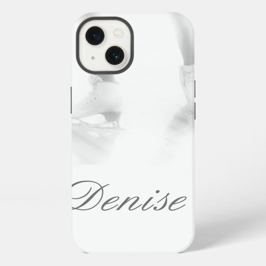 氷スケートで滑る iPhoneケース (裏面)