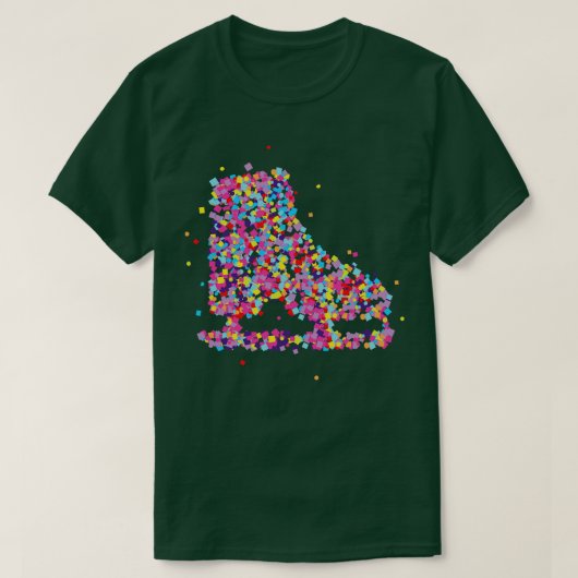 氷スケートで滑る Tシャツ (デザイン正面)
