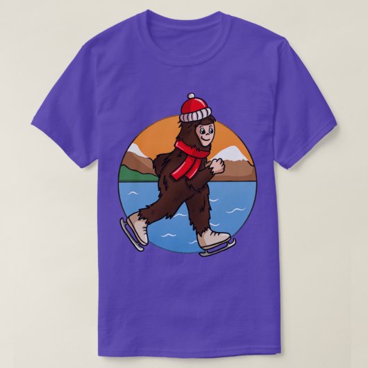氷スケートで滑る Tシャツ (デザイン正面)